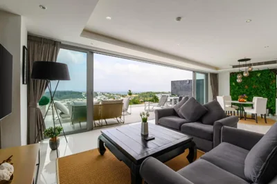 Apartamento Deluxe de dos dormitorios con balcón y vistas al mar — The View Phuket By RESAVA